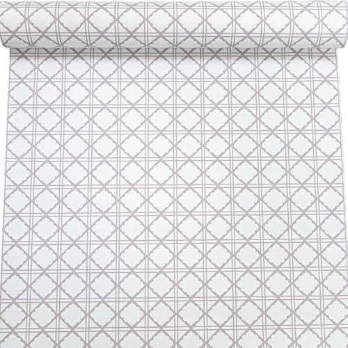 SOPHIE LAURENCE Diamond Geometric Lilac Beige Wallpaper - Tile Paste The Wall Vinyl Wallpaper for Living Room Bathroom Bedroom