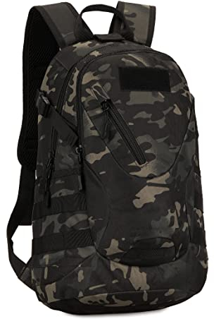 Yakmoo Backpack Wasserdichter Rucksack 20L Taktischer Militärstil Daypack Molle System Schultasche für Outdoors