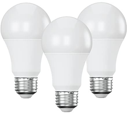 E27 Edison Screw Fitting LED Light Bulb 12W 100 Watt Equivalent, Energy Saving, Standard Light Bulbs, Daylight 6500K, Long-Lasting, Bright Led Bulbs, 1050 Lumen, Non-Dimmable, Pack of 3