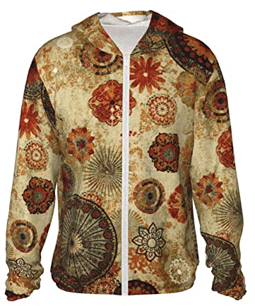 Baseballdruck Sonnenschutz Hoodie UV-Schutz Langarm Outdoor Leicht Full Zip Hoodie Angeln Wandern, Medaillon, Multiprint, XXL