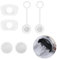 Silicone Spill Stopper Set, Compatible with Stanley Cup 2.0 40oz 30 oz Spill Stopper Lid Cover Includes 2 Straw Cover Cap, 2 Square Spill Stopper, 2 Round Leak Stopper (Transparent)
