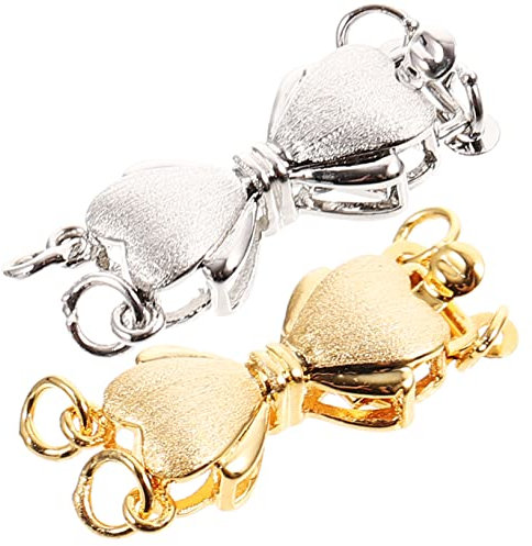 EXCEART Chiusure Per Collane E Braccialetti Fai Da Te 2 Pezzi Chiusura Di Gioielli Per Collane Di Perle E Bracciali Accessori Connettore Eleganti E Facili Da Installare