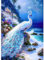 NAIMOER Weißer Pfau Diamond Painting Kits für Erwachsene Kinder, 5D Diamant Painting Bilder Landschaft Erwachsene, DIY 5D Diamond Painting Blume Diamant Malerei Set für Home Dekor 30x40cm