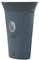 Glasdon Poubelle urbaine Luna™ conçue (2 coloris) – Poubelle d’extérieur robuste de 70 L – Idéale pour les environnements extérieurs (Gris foncé (sans couvercle))