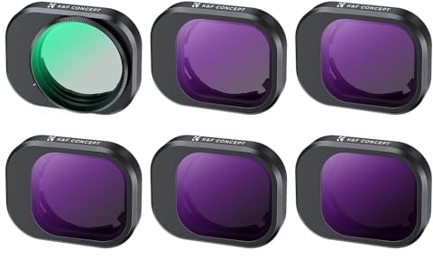 K&F Concept Mini 4 Pro ND Filterset,Polfilter,6 Stück CPL, ND8, ND16, ND32, ND64, ND128 Filter Kompatibel mit DJI Mini 4 Pro, mit mehrfach beschichtete HD optisches Glas, Aluminium Version