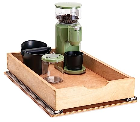 SITOO Ausziehbare Schubladen für Küchenschränke, ausziehbarer Schrank-Organizer, komplett montierte Holzschrank-Schublade, schnelle und einfache Selbstmontage, 27,9 cm B x 53,3 cm T