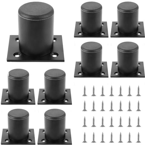 JMIATRY Lot de 8 Pieds De Meubles Réglables 5-6cm, Pied De Meuble, Pied De Meuble Reglable pour Table Chaise Armoires Canapé Jambe