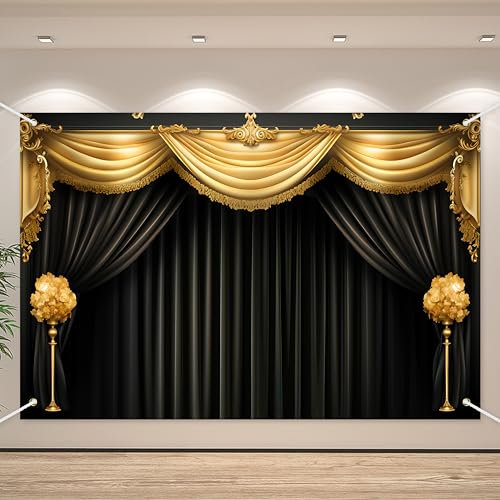 Vorhang-Hintergrund, Banner, Theater-Bühne, Vorhang, Themen-Hintergrund, Dekoration für Erwachsene und Kinder, VIP-Magic-Shows, TV-Shows, Geburtstagsparty-Dekorationen, Fotoautomaten-Requisiten, 179,8