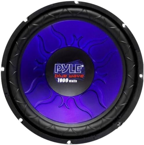 GK SOUND 1 PL1090BL Blue Wave 10 subwoofer Azul 25 cm 250 mm de diámetro, Doble Bobina dvc 4+4 Ohm, 500 vatios rms y 1000 vatios máx, 83,5 db spl, para Coche, 1 Pieza