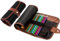 XDGBGFN 48/72 Slot Stifterolle Leer Stifterolle Farbstift Organizer Verpackungshalter Buntstifte Federmäppchen Aufrollbarer Pinseltasche für Künstler Büro (48 Löcher)