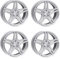 4x Rial Felgen Alufelgen M10 8.0Jx17 ET42 5x108 polar-silber kompatibel mit FORD C-Max Focus Kuga Galaxy Mondeo Puma Puma ST S-Max Transit To