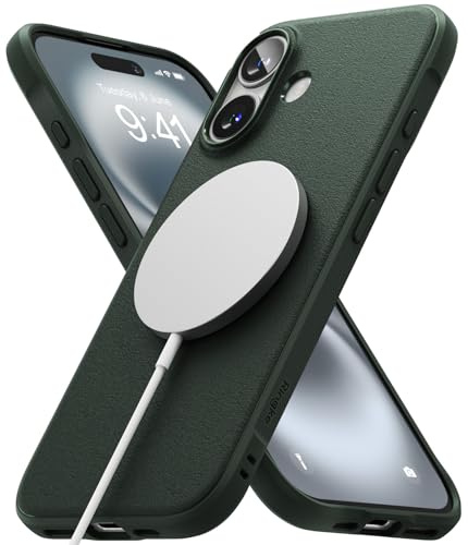 Ringke for iPhone 16 Plus Case, Onyx (Magnetic Dark Green) | Compatible with MagSafe, Anti-Fingerprint Texture, Slim & Lightweight Design, Non-Slip Secure Grip, Individual Camera Cutouts
