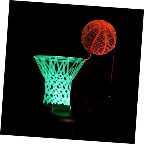 Gadpiparty 1 Satz Basketball-Leuchtreklame led ligts led-light batteriebetrieben efeutute neon Neonlichter Streifen nachtlampe visuelles Nachtlicht 3D Nachttischlampe Acryl Colorful