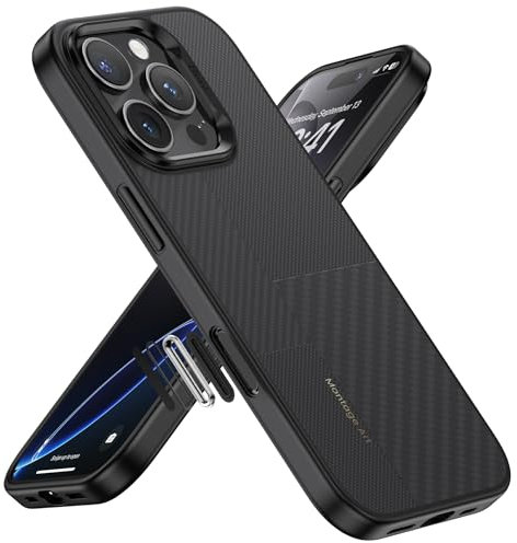 BENKS Montage ArmorPro für iPhone 16 Pro Max Hülle [Kamerasteuerung], Militärschutz Case Magnetisch Handyhülle Stoßfest Kratzfest Kompatibel mit MagSafe, aus Zertifizierte Kevlar Aramidfaser