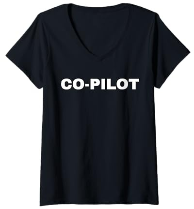Damen Co-Pilot T-Shirt mit V-Ausschnitt