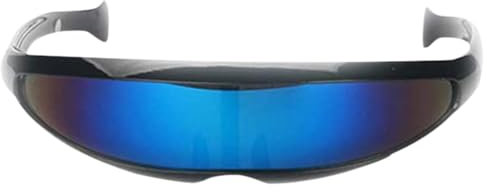 Generico Futuristische Sonnenbrille von Zyklopen - verspiegelte Sonnenbrille | Space Roboter Kostüm Farbe verspiegelte Linse für Männer Verkleiden Brille