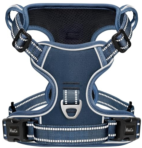 HEELE Dog Harness for Small Dogs No Pull Dog Vest Harness for Small Dog with Soft Padded Handle Reflective for Outdoor Training, Royal Blue, XS