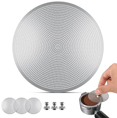 3-Pack 51mm Espresso Puck Screen, 0.2mm Ultra-Thin Stainless Steel Reusable Puck Screen, Fits 51mm Portafilters, Compatible with DeLonghi and Other 51mm Espresso Machines