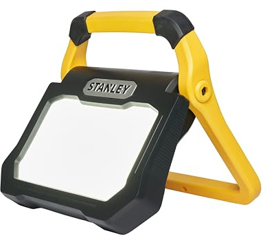 Stanley Luz de trabajo plegable de 60 W y 240 V, ofrece 2 modos de funcionamiento, encendido/apagado. Un difusor garantiza una iluminación de trabajo cómoda