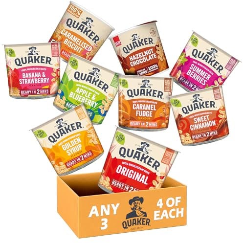 Quaker Oat So Simple Porridge Pot Custom Selection Variety Pack, Any 3 Flavours, 4 of Each, 12 Total