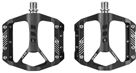 Mountain 9/16'' Fahrrad-Flachpedale mit 3 abgedichteten Lagern, leichte Aluminiumlegierung, breite Plattform-Fahrradpedale for BMX/MTB – universell, 285 g