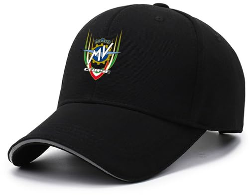 DFARYUP Baseball Cap für Herren M.V, Unisex Vintage Verstellbar Baseball-Mütze, Atmungsaktiv Sport Running Schirmmütze Basecap, Schwarz(Black)