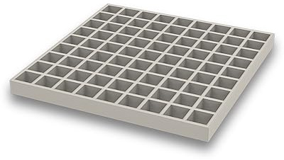 formavit Rejilla de fibra de vidrio de 38 mm de altura | Parrilla de suelo resistente y rejilla industrial transitable | alternativa a la rejilla de acero galvanizado | antideslizante gris (1000 x 500