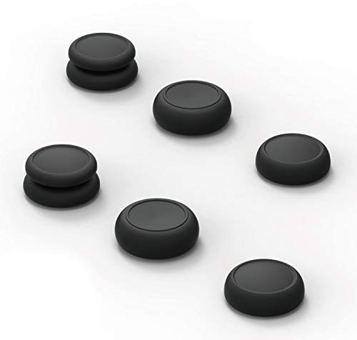 Skull & Co. Skin, CQC und FPS Daumengriff-Set Joystick-Kappe Analog-Stick-Kappe für Nintendo Switch und Switch OLED Joy-Con Controller - Schwarz, 3 Paare(6Stk)