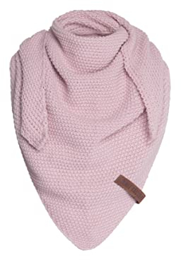 KNIT FACTORY - Coco Dreiecksschal Junior - Mädchen Strickschal mit Wolle - Halstuch für Kinder - Rosa Kinderschal - Umschlagtücher aus Hochwertige Qualität - Kinder XXL Schal - 140 x 60 cm - Rosa