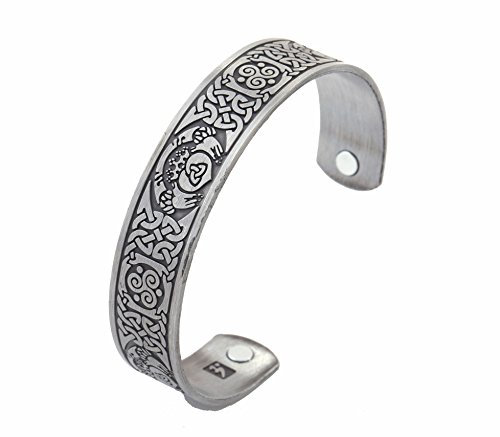 Lemegeton Magnetisches Armband mit keltischem Knoten, irische Krada-Liebe, Freundschaft, Herren, Edelstahl