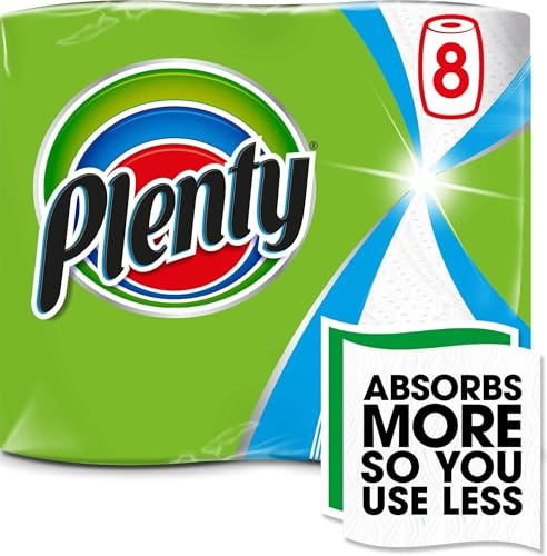 Plenty 8 Roll White Kitchen Towels 8 per pack