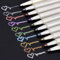 Willingood Premium Metallic Marker Stifte, Satz von 10 sortierten Farben Metallischen Stift Pens für Kartenherstellung Diy Fotoalbum Gästebuch Hochzeit Papier Glas Kunststoff Stein - feiner Spitze(1