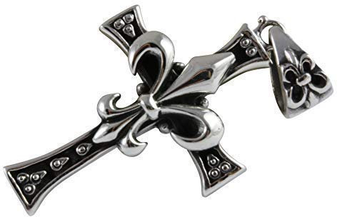 myringshop Tempelritter Kreuz Lilien Anhänger Royal Kreuz Echt Silber