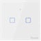 SONOFF Smart Light Switch, WiFi Smart Touch Switch Smart Wall Light Switch Works with Alexa and Google Home, APP Remote Control & 433MHz RF Control, Neutral Wire Required, White, 2 Gang, T1UK2C