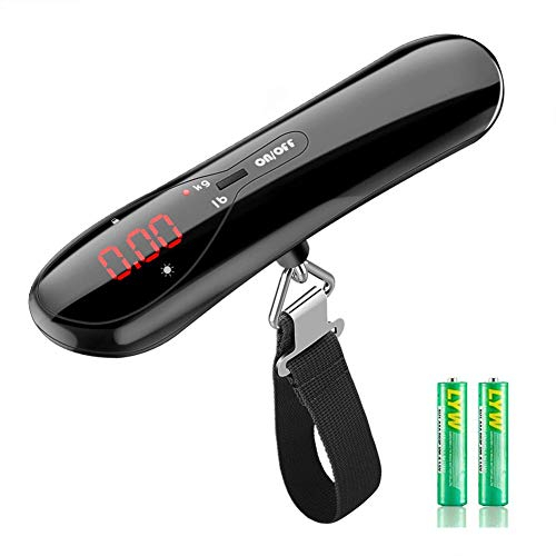 HaetFire Digital Luggage Scale 50kg/110lb Portable Digital Travel Suitcase Scale Electronic Hanging Postal Baggage Scales Weight With Backlight