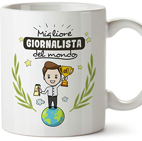 (Tasse in Italienisch) Journalist (Mann) 350 ml besten der welt