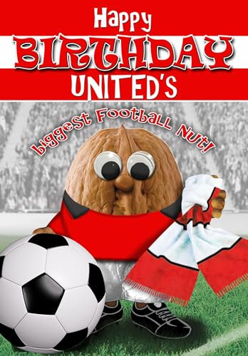 Man United Birthday Card - Football Nut - Optional PERSONALISED XL BADGE/QUALITY WRAP - POSTED SAME DAY - FULL COLOUR INSIDE