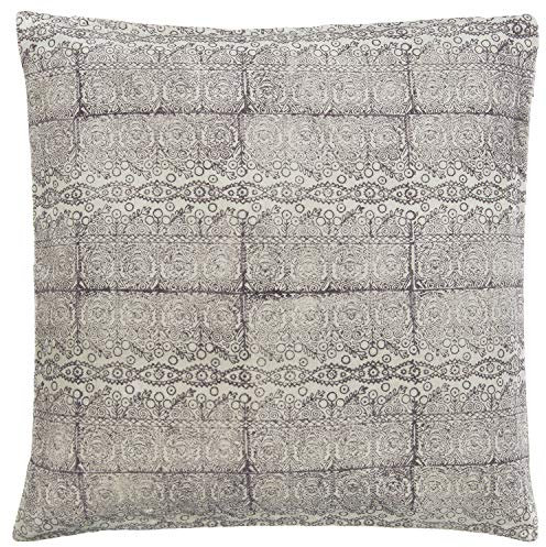 IB Laursen Kissenhülle SAMT LILA Aufdruck Kissen 50x50 Kissenbezug Zierkissen