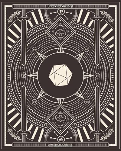 The RPG Campaign Journal: Complete With: 5e Character Sheets, Graph, Ruled, and Hex Pages for Your Next Tabletop Adventure. (Satchel Brow Cover)