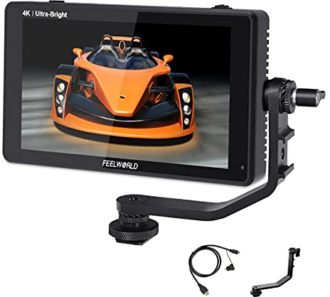 Feelworld LUT6S 6-Zoll-Touchscreen-Feldmonitor DSLR-Kameramonitor mit Utra-Helligkeit 2600nits HDR 3D-Lut-Wellenform-Histogramm, 3G-SDI 4K HDMI-Eingang Ausgang