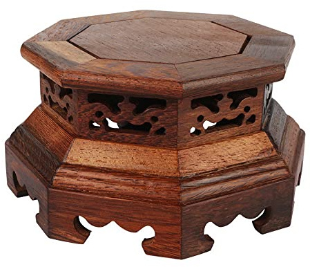 GOLDY&WENDY Petit vase chinois en bois de rose sculpté pour la maison, le salon, l'étude, les travaux manuels