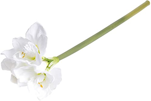 Botanic-Haus künstliche Amaryllis (weihnachtliche Dekoration) mit 3 Blüten und 1 Knospe (weiß)