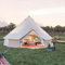 Wasserdichtes Familiencamping-Baumwollsegeltuch-Glockenzelt im Freien Luxus-Glamping-Jurte (Durchmesser 6M)