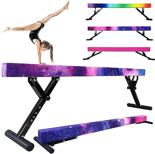Seliyoo Balance Beam for Kids,Adjustable 8FT Gymnastics Beam