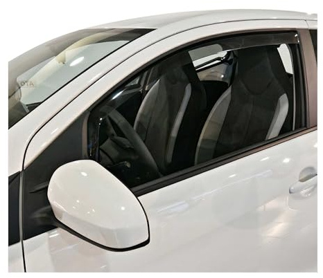 OMAC Windabweiser für Peugeot 108 2014-2024 5tür Acryl Dunkel 2tlg | Regenabweiser, Schützt vor Regen und Spritzwasser, waschstraßenfest