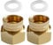 Uenede 2PCS Brass Garden Hose Reducer Swivel Connector 3/4GHT to 1/2NPT Threaded Double Female Reducing Convert Adapter Garden Hose Pipe Fittings