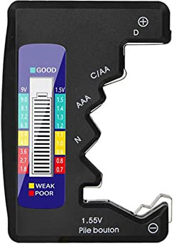 Digitaler Batterietester mit LCD-Display AA/AAA/9V/1,5V Knopfzelle Batteriekapazitätsprüfer Kapazitätsprüfer