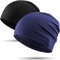 WTACTFUL 2 Stück - Laufmütze Herren und Damen Sportmütze Fahrrad Mütze Skull Cycling Cap Atmungsaktiv für Laufen Radfahren Klettern Motorradfahren Outdoor Kühlende Sommer Beanie Schwarz + Blau