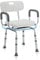 Tubiaz Silla de ducha con brazos y respaldo, 200 kg, altura regulable, 70-78 cm, giratorio 360°, silla de ducha para discapacitados, personas mayores y embarazadas, modelo B