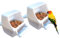 2PCS Bird Food Feeder for Cage,Plastic Cage Cups for Parrots, Cockatiel, Pigeon, Sparrow
